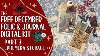 December Free Folio and Journal Kit | Part III - Making an Ephemera Holder, Laminating Pages +++