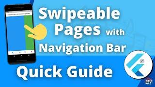 Make Pages SWIPEABLE w/ Navigation Bar in Flutter (Quick Guide)