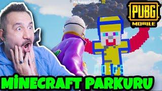 PUBG MOBİLE içinde MİNECRAFT PARKUR MODU ! Pubg mobile oynuyoruz