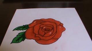 Как рисовать розу! Рисуем розу поэтапно. How to Draw a Rose