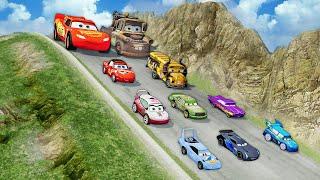 Big & Small PIXAR CARS vs DOWN OF DEATH 2 in BeamNG.drive