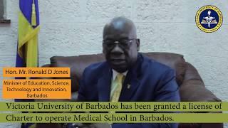 Victoria University of Barbados emerging as Best Medical University- says Minister of Barbados