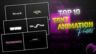 Top 10 New Text Animation Preset In Alight Motion | Text Presets | alight motion text animation