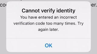 Cannot Verify Identity IPhone Apple ID 2024