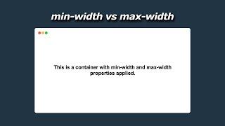 CSS Responsive Design: Why to use min-width & max-width?