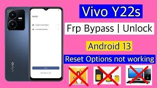 Vivo Y22s Frp Bypass Android 13 Without Pc | vivo y22s unlock google account lock