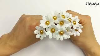 Only 1 circle + 1 MINUTE and such BEAUTY!  How to make a flowers from foam  DIY foam flowers making