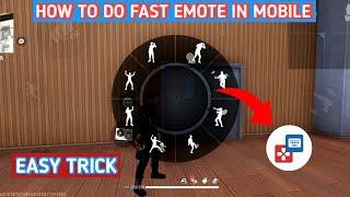 free fire me fast emote kaise kare | how to do fast emote in mobile | fast emote like pc