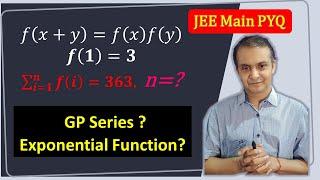 A Problem on GP Solved by Concept of Function| PYQ JEE Main 2020| #jeemainpyq #jeemain #mathemission