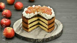 Tort de mere cu frisca si blat cu vanilie | Adygio Kitchen