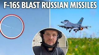 Ukraine deploys F-16s for first time against Russia as fighter jets shoot down Putin's missiles