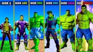 FRANKLIN SIZE 1 HULK into SIZE 1,000,000,000 HULK in GTA 5!