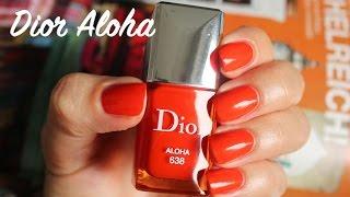 Dior Aloha swatch // Нанесение и свотч лака