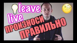 КАК ПРАВИЛЬНО ПРОИЗНОСИТЬ LEAVE и LIVE? В ЧЕМ ИХ ОТЛИЧИЕ.