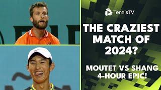 The CRAZIEST Match Of 2024?!  Moutet vs Shang 4-hour EPIC! | Madrid 2024 Highlights