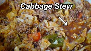 One of My Favorite Meals Reinvented! Smothered Cabbage & Ground Beef Recipe