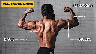 Ultimate Resistance Band Workout For Strong Back, Biceps & Forearms | Fitness My Life