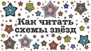  Как читать схемы звёзд |  Мастер-класс по бисероплетению