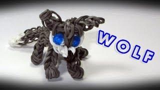 Rainbow Loom WOLF Charm: How To Design / Tutorial (Animals)