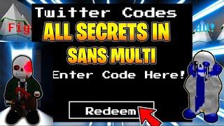 ALL SECRETS (CODES) in SANS MULTIVERSAL BATTLES 2021 + 2 WORKING CODE! *ROBLOX*