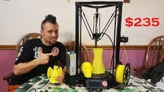 Anycubic Kossel Linear Plus 3D Printer Unboxing and Review.  High Performace Delta 3D Printer