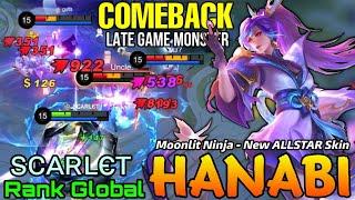 Comeback is Real! Moonlit Ninja Hanabi New ALLSTAR Skin - Top Global Hanabi by sᴄᴀʀʟєᴛ - MLBB