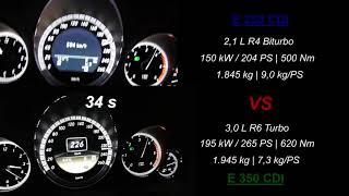 Mercedes E250 CDI vs E350 CDI - 204 vs 265 PS