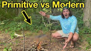 PRIMITIVE vs MODERN Catfish Catch Clean Cook (Survival)