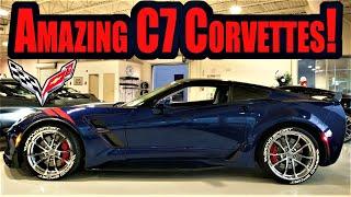 AMAZING C7's at Corvette World plus a RARE C5 Z06 & C7 and SIX C8's!