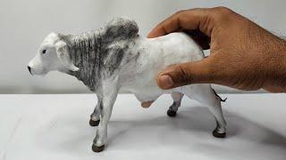 How To make A Brahman Bull  (Brahman Cattle) out to clay, Sculpting clay,Clay modelling ,clay Cow