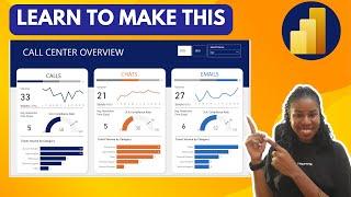 How to Create a CALL CENTER Report in Power BI | POWER BI Tutorial for Beginners with PRACTICE FILE
