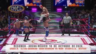 CMLL-STUKA JR. - ÚLTIMO GUERRERO-GRAN GUERRERO VS NEÓN - ATLANTIS JR.- MÍSTICO/ARENA MÉXICO/18-10-24