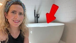 Real Life REVIEW and DEMO of the Freestanding Bathtub