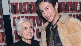 250226 Ren MEGURO 目黒蓮 meets Silvia VENTURINI FENDI at FENDI fashion show, Milan February 26 2025