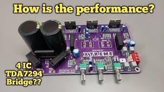 4 IC TDA7294 Amplifier Board Testing || BTL 7294 || INDIAN XTREME AUDIO