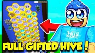 I FINALLY Got A FULL GIFTED BEE HIVE In Bee Swarm Simulator!!