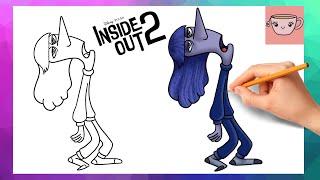 How To Draw Ennui from Inside Out 2 | Disney Pixar | Cute Easy Step By Step Drawing Tutorial