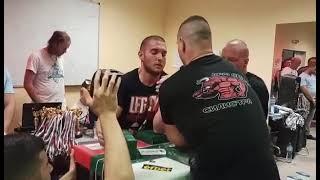 BOJIDAR SIMEONOV VS YORDAN TSONEV RARE FOOTAGE ARMWRESTLING