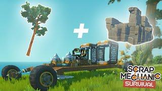 САМАЯ ПРОСТАЯ МАШИНА ДЛЯ ФАРМА РЕСУРСОВ В SCRAP MECHANIC SURVIVAL | СКРАП МЕХАНИК ВЫЖИВАНИЯ