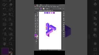 3D Logo Design in illustrator #shorts #illustrator