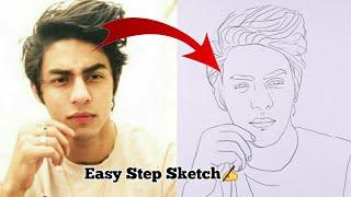 Easy Idea Realistic Portrait Pencil Sketch / Aryan Khan