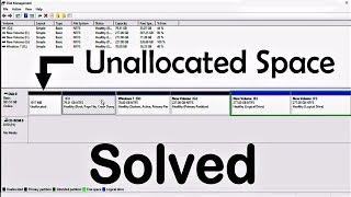 Unallocated Space before C drive! How to fix