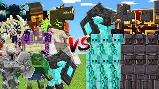 OP BOSSES vs DIAMOND & NETHERITE ARMY