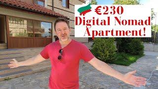 € 230/month Digital Nomad Apartment Tour in Bansko Bulgaria  (Colive Cowork)