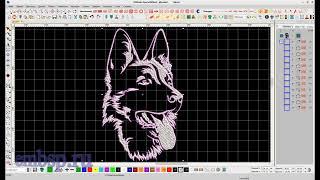 Дизайн вышивки по растровой картинке автоматом от Демина Сергея (СП) Wilcom EmbroideryStudio e4.2
