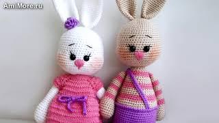 Амигуруми: схема Парочка зайчиков. Игрушки вязаные крючком - Free crochet patterns.