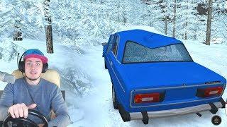 ЕДУ К БАБУШКЕ - ЗИМНИЕ ПОКАТУШКИ в BeamNG Drive + РУЛЬ