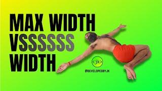 Difference between max-width and width || max-width vs width in css