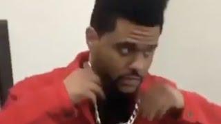 The Weeknd "Warming Up His Michael Jackson Voice Backstage"