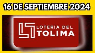 Resultado LOTERIA DEL TOLIMA del lunes 16 de septiembre de 2024  (ULTIMO SORTEO)